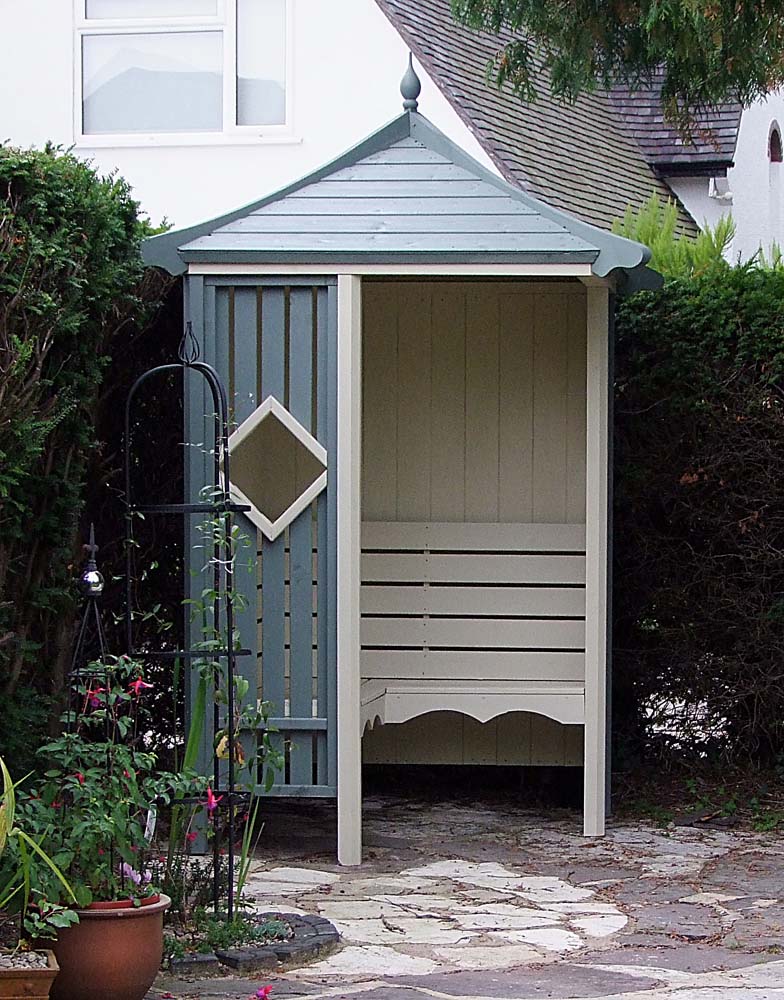 Sage paint for timber shed